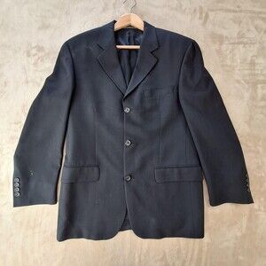 Joseph & Feiss Suit Jacket Mens 36 Short Black Wool Ventless 3 Button Canada